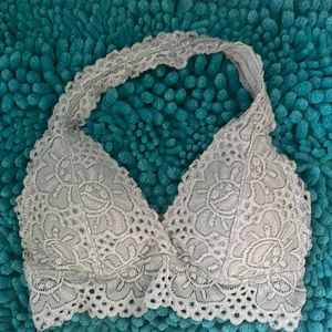 Grey Lace Bralette - Size small